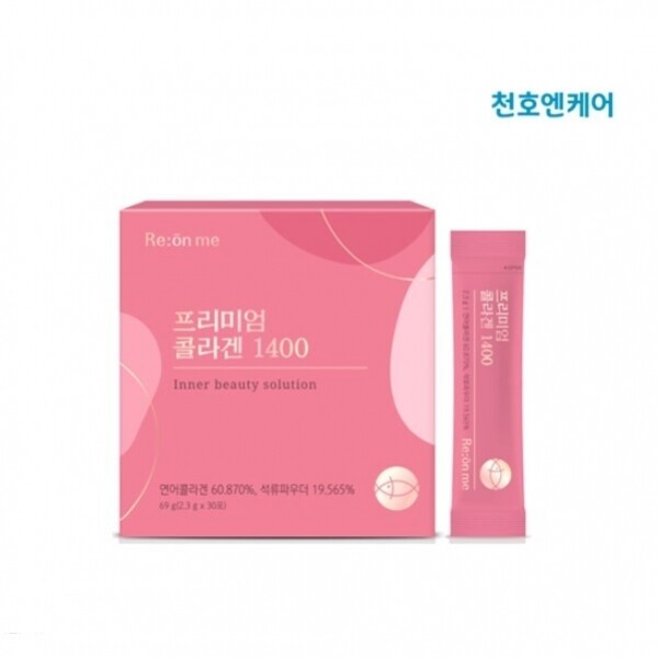 우주스토어,[5월 식품기획][1+1] 천호엔케어 리온미 프리미엄 콜라겐1400 2.3gx30포 (총 60포)