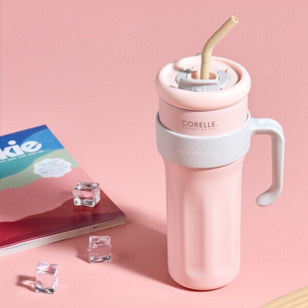우주스토어,[코렐] 코디네이츠 더블벤티 텀블러 1.25L(크림/핑크)