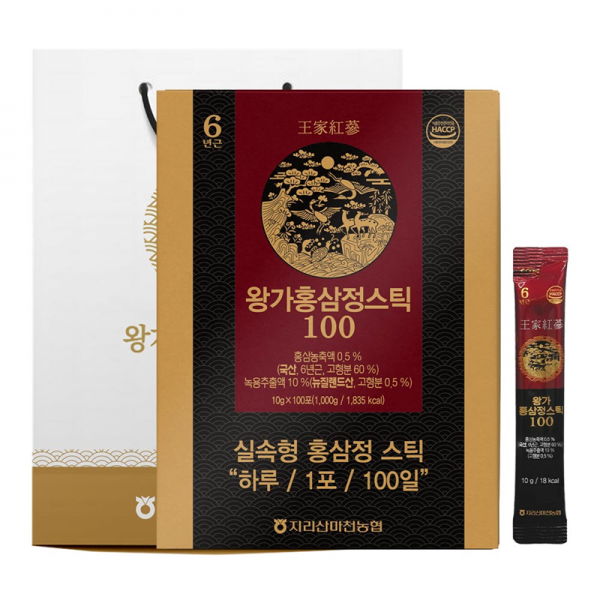 우주스토어,[지라산마천농협]왕가홍삼정스틱100(10ml x 100포)