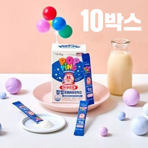 우주스토어,[5월 식품기획] 한국야쿠르트 30억유산균 팝핑프로바이오틱스 15포 x 10박스