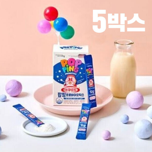 우주스토어,[5월 식품기획] 한국야쿠르트 30억유산균 팝핑프로바이오틱스 15포 x 5박스